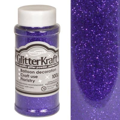 Purple GlitterKraft Powder 100g