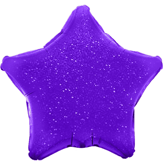 Purple Holographic Star Foil Balloon | Free Delivery available