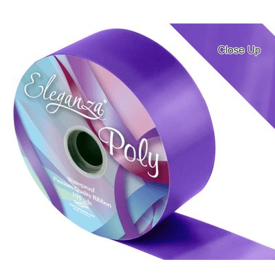 Purple Poly Ribbon 50mm x  91m (Eleganza) 1pc