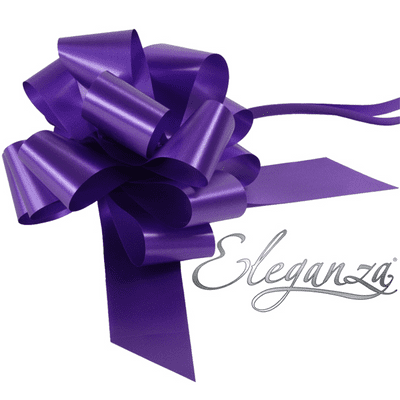 Purple Pull Bow 50mm Poly (Eleganza Pullbow) 20pc