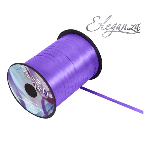 Eleganza Purple Balloon Ribbon - 500 yard x 5mm curling ribbon for balloons.