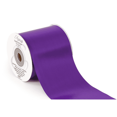 Purple Single Faced Sash Ribbon 100mm x  50m (Eleganza) 1pc