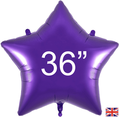 Purple Star Foil Balloon (36