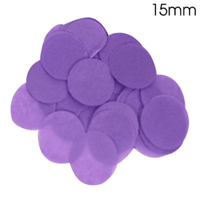 Purple Tissue Paper Confetti | 15mm Round | 14g Bag