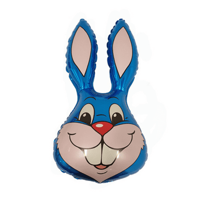 Rabbit Head Foil Balloon (Blue 14