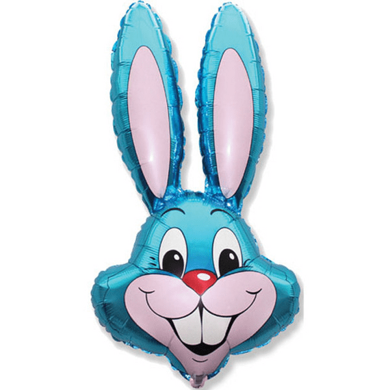 Large Blue Rabbit Head Foil Balloons | Free Delivery available