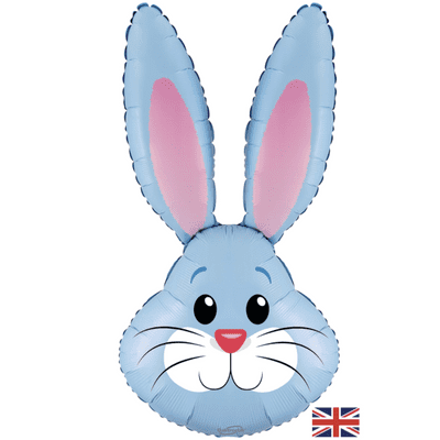 Rabbit Head Foil Balloon (Blue 35