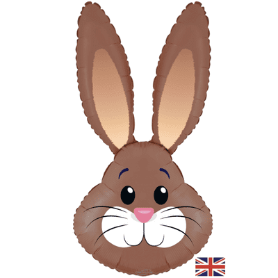 Rabbit Head Foil Balloon (Brown 35