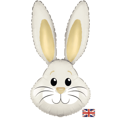 Rabbit Head Foil Balloon (Ivory Gold 35