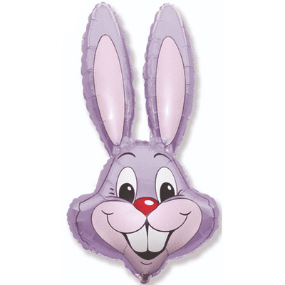 Rabbit Head Foil Balloon (Lilac 35