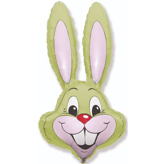 Large Lime Green Rabbit Head Foil Balloons | Free Delivery available