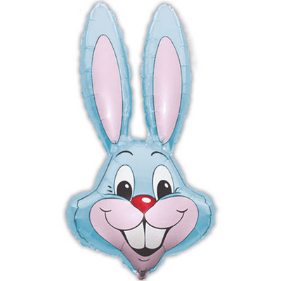 Rabbit Head Foil Balloon (Pale Blue 35