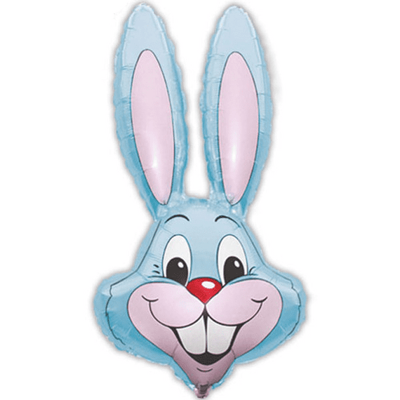 Large Pale Blue Rabbit Head Foil Balloons | Free Delivery available