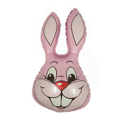 Rabbit Head Foil Balloon (Pink 14