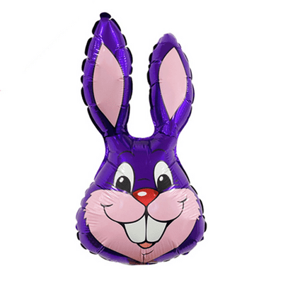 Rabbit Head Foil Balloon (Purple 14
