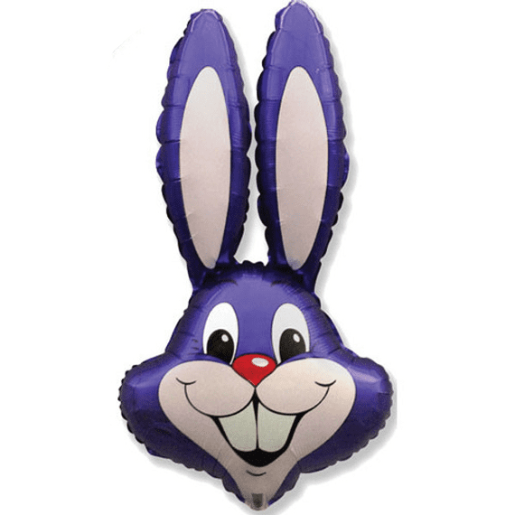 Large Purple Rabbit Head Foil Balloons | Free Delivery available
