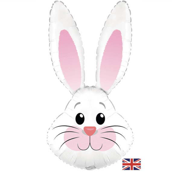 Large White Rabbit Head Foil Balloons | Oaktree Rabbit Balloon
