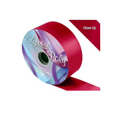 Radiant Claret Poly Ribbon 50mm x  91m (Eleganza) 1pc