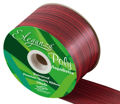 Red Aspidistra Poly Ribbon 50mm x 50 yds (Eleganza) 1pc