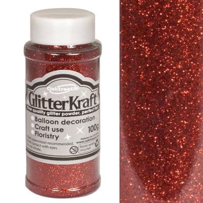 Red GlitterKraft Powder 100g
