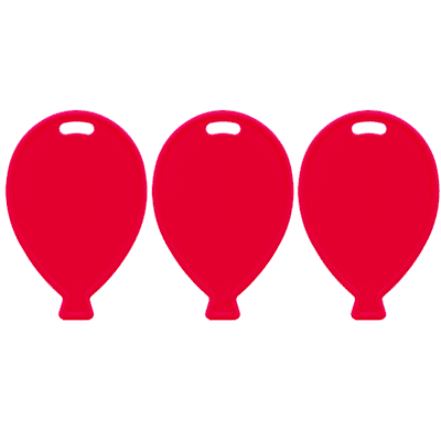 Red Plastic Balloon Shape Weights 100pcs