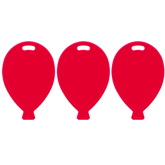 Red Plastic Balloon Shape Weights | Free Delivery available