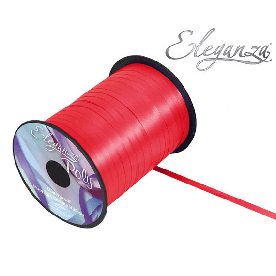 Eleganza Red Balloon Ribbon - 500 yard x 5mm curling ribbon for balloons.