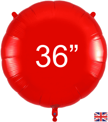 Red Round Foil Balloon (36
