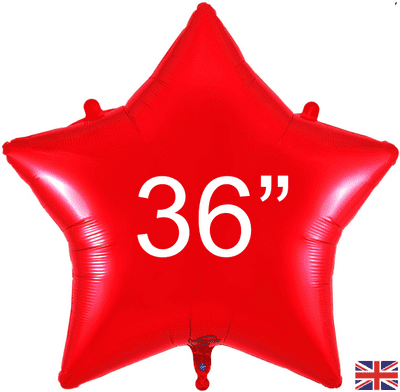 Red Star Foil Balloon (36