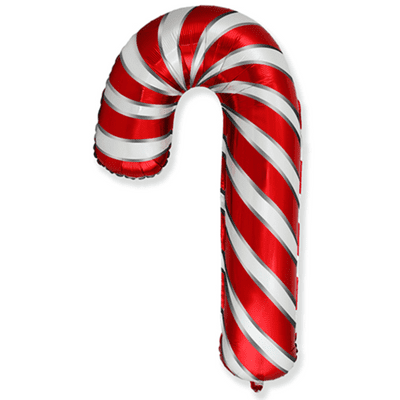 Red Striped Candy Cane Foil Balloon (39