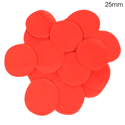 Red Tissue Paper Confetti | 25mm Round | 100g Bag