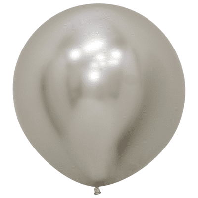 Reflex Silver 24 inch Balloons - Sempertex 24