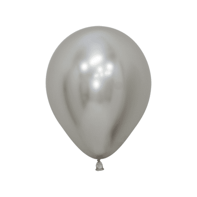 Reflex Silver 5 inch Balloons - Sempertex 5