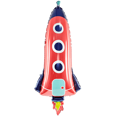 Rocket Ship Large Foil Balloon 1pc (PartyDeco 45