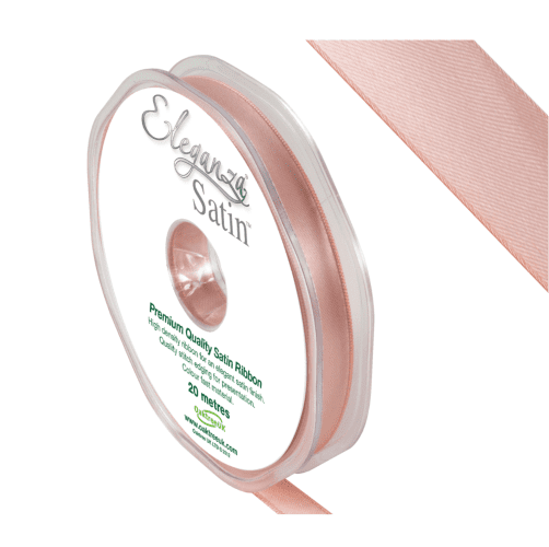 Rose Gold Double Faced Satin Ribbon 10mm x 20m | Free Delivery
