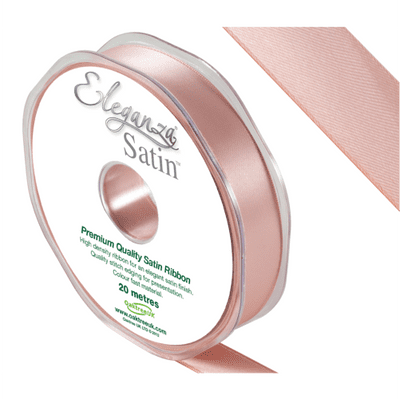 Rose Gold Double Faced Satin Ribbon 15mm x 20m (Eleganza) 1pc