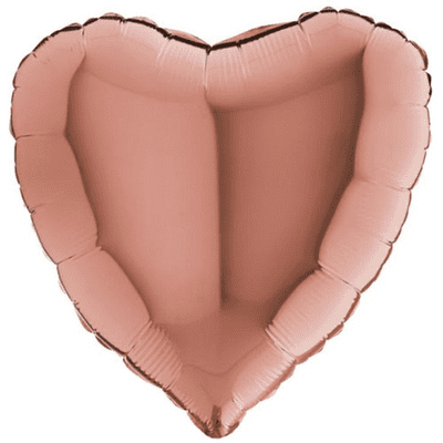 Rose Gold Heart Foil Balloon (18