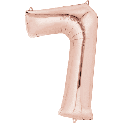 Rose Gold Number 7 Mini-Foil Balloon (16