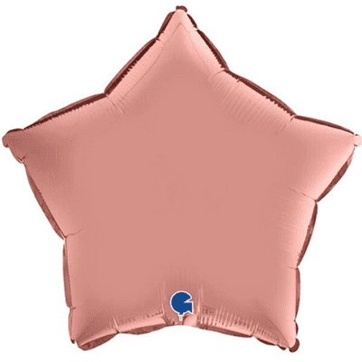 Rose Gold Pink Satin Star Foil Balloon (18