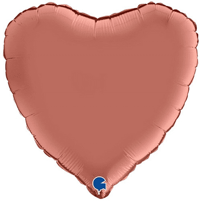 Rose Gold Satin Heart Foil Balloon (18