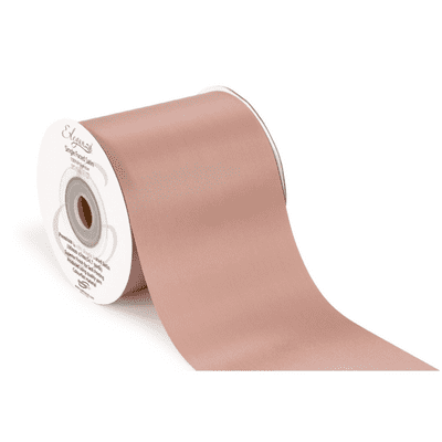 Rose Gold Single Faced Sash Ribbon 100mm x  50m (Eleganza) 1pc