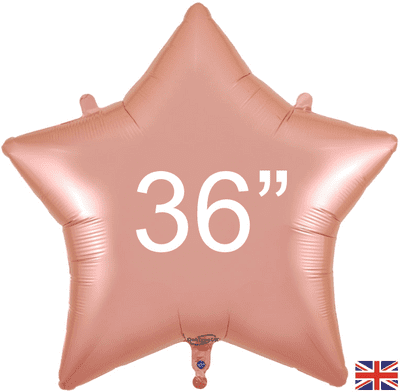 Rose Gold Star Foil Balloon (36