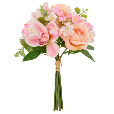 Rose & Orchid Bunch (Light Pink) 37cm (Eleganza) 1pc