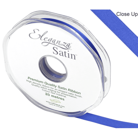 Royal Blue Double Faced Satin Ribbon 10mm x 20m | Free Delivery