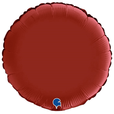 Ruby Red Satin Round Foil Balloon (18