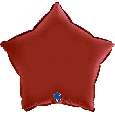 Ruby Red Satin Star Foil Balloon (18