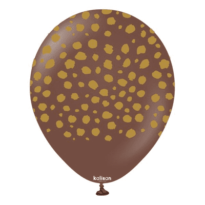 Safari Cheetah - Chocolate 12 inch Kalisan Balloons 25pcs