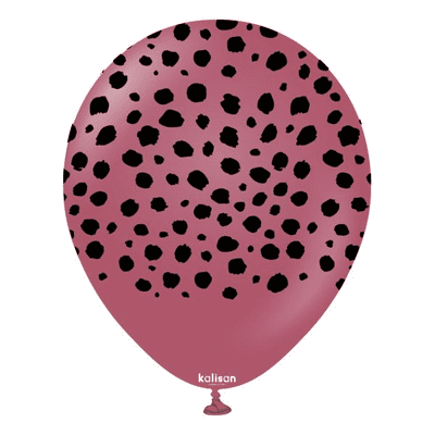 Safari Cheetah - Wild Berry 12 inch Kalisan Balloons 25pcs