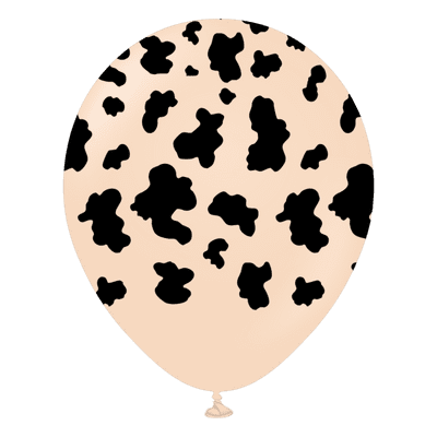 Safari Cow - Blush 12 inch Kalisan Balloons 25pcs