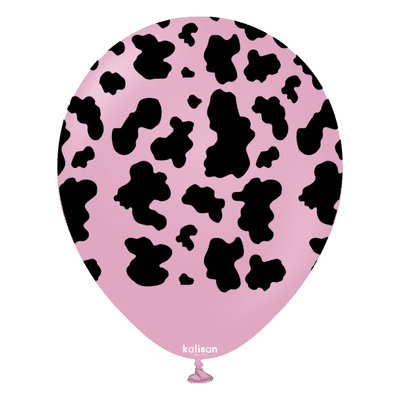 Safari Cow - Dusty Rose 12 inch Kalisan Balloons 25pcs